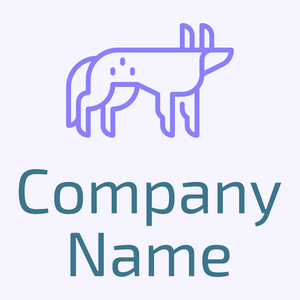 Coyote logo on a Ghost White background - Animali & Cuccioli