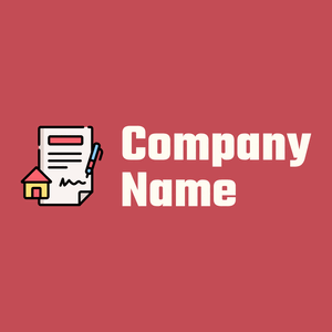 Mortgage loan logo on a Fuzzy Wuzzy Brown background - Bienes raices & Hipoteca
