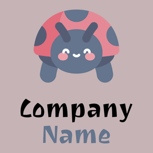 Ladybug logo on a Pink Swan background - Animais e Pets