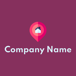 Location logo on a Rose Bud Cherry background - Immobilien & Hypotheken