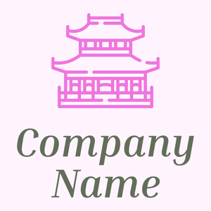 Chinese logo on a Lavender Blush background - Abstrato