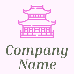 Chinese logo on a Lavender Blush background - Abstrait