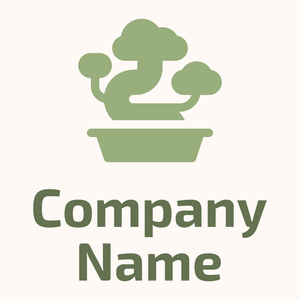 Bonsai logo on a Seashell background - Medio ambiente & Ecología
