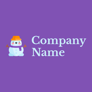 Light Cyan Snowman on a Deep Lilac background - Community & No profit