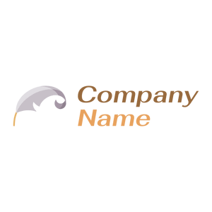 Feather pen logo on a White background - Abstrait