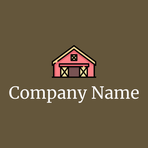 Barn on a Tobacco Brown background - Landwirtschaft