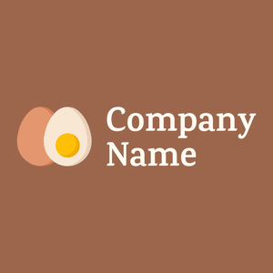 Egg logo on a Dark Tan background - Landbouw