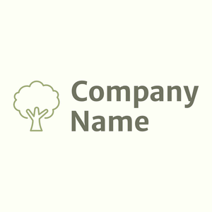 Outlined Tree logo on a Ivory background - Milieu & Ecologie