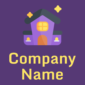 Haunted House logo on a Honey Flower background - Domaine de l'architechture