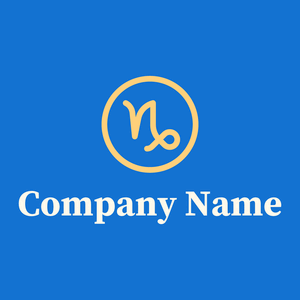Capricorn logo on a blue background - Abstrato