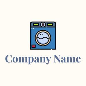 Washing machine logo on a Floral White background - Limpeza & Manutenção