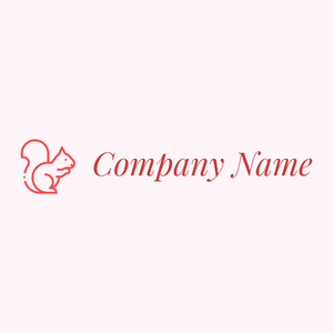 Squirrel logo on a Lavender Blush background - Animaux & Animaux de compagnie