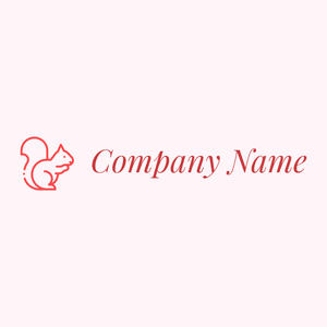 Squirrel logo on a Lavender Blush background - Animali & Cuccioli