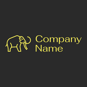 Mammoth logo on a Nero background - Tiere & Haustiere