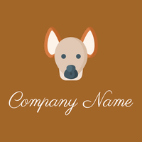 Hyena logo on a Hot Toddy background - Animales & Animales de compañía