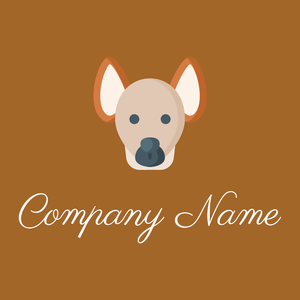 Hyena logo on a Hot Toddy background - Animales & Animales de compañía