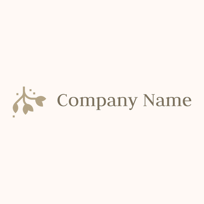 Olive tree logo on a Seashell background - Floral