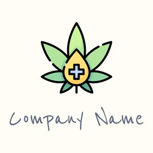 Marijuana logo on a Floral White background - Médicale & Pharmaceutique
