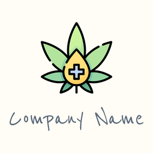 Marijuana logo on a Floral White background - Medicina & Farmacia