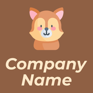 Coyote logo on a Dark Wood background - Animali & Cuccioli