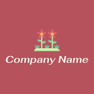 Garden logo on a Blush background - Florale