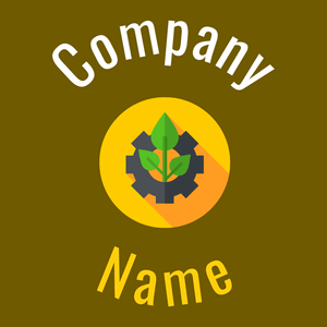 Tangerine Yellow Agronomy on a Olive background - Agricultura