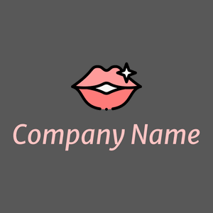 Lips logo on a Mortar background - Moda & Beleza