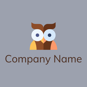 Owl logo on a Mischka background - Abstrato