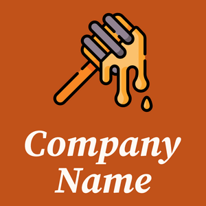 Honey logo on a Chocolate background - Comida & Bebida
