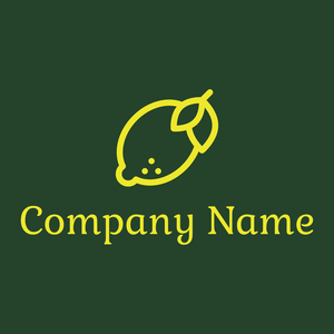 Lemon logo on a Everglade background - Cibo & Bevande