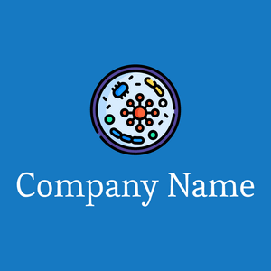 Microbiology logo on a Denim background - Medicina & Farmacia