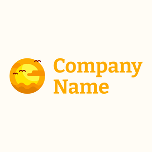Orange Sunset on a Floral White background - Móveis