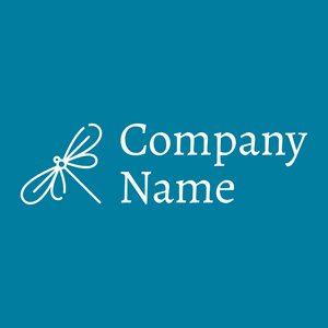 Dragonfly logo on a Cerulean background - Tiere & Haustiere