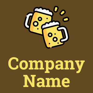 Beer logo on a Dark Brown background - Alimentos & Bebidas