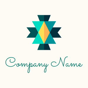 Pattern logo on a Floral White background - Abstrait