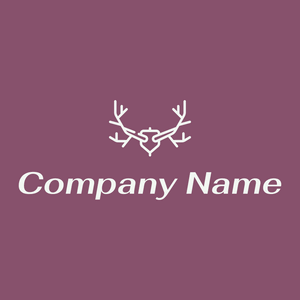Deer horns logo on a Cannon Pink background - Animales & Animales de compañía