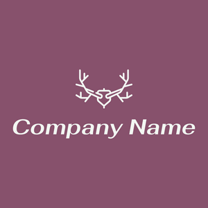Deer horns logo on a Cannon Pink background - Animaux & Animaux de compagnie