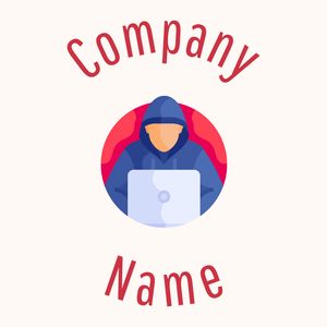 Hacker logo on a Seashell background - Internet