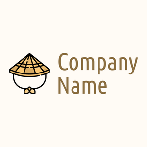 Asian hat on a Floral White background - Comida & Bebida