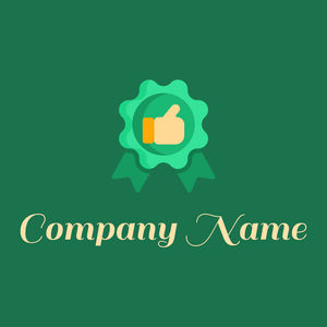 Insignia on a Dark Spring Green background - Abstracto