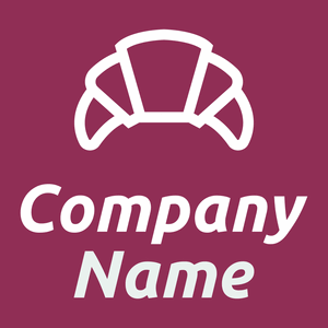 Croissant logo on a Rose Bud Cherry background - Essen & Trinken