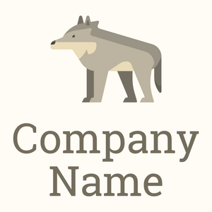 Wolf logo on a Floral White background - Animales & Animales de compañía
