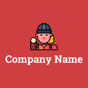 Lumberjack logo on a Mahogany background - Construcción & Herramientas