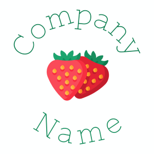 Strawberry logo on a White background - Comida & Bebida
