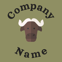 Congo Brown Buffalo on a Avocado background - Animais e Pets