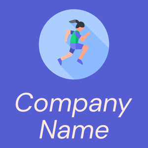 Running logo on a Slate Blue background - Deportes