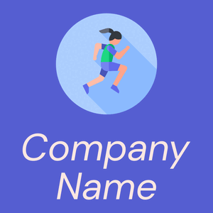 Running logo on a Slate Blue background - Domaine sportif