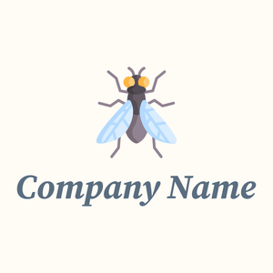 Fly logo on a Floral White background - Tiere & Haustiere