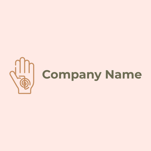 Reiki logo on a Misty Rose background - Abstracto