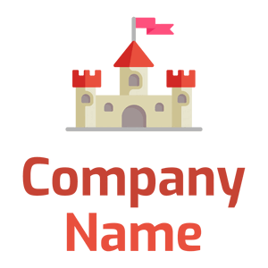 Coconut Cream Castle on a White background - Architectuur